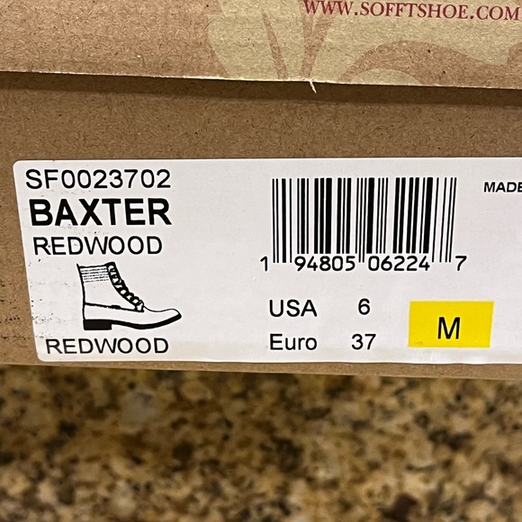 Sofft Baxter Redwood Orangish Tan Suede Hiking Combat Boots Side Zip Size 6 Box - Picture 10 of 10